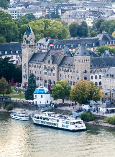 Blick auf die Rheinpromenade